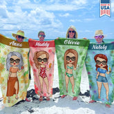 Dog-Floral-Toile-De-Jouy-Chinoiserie-French-Personalized-Quick-Dry-Beach-Towel-2